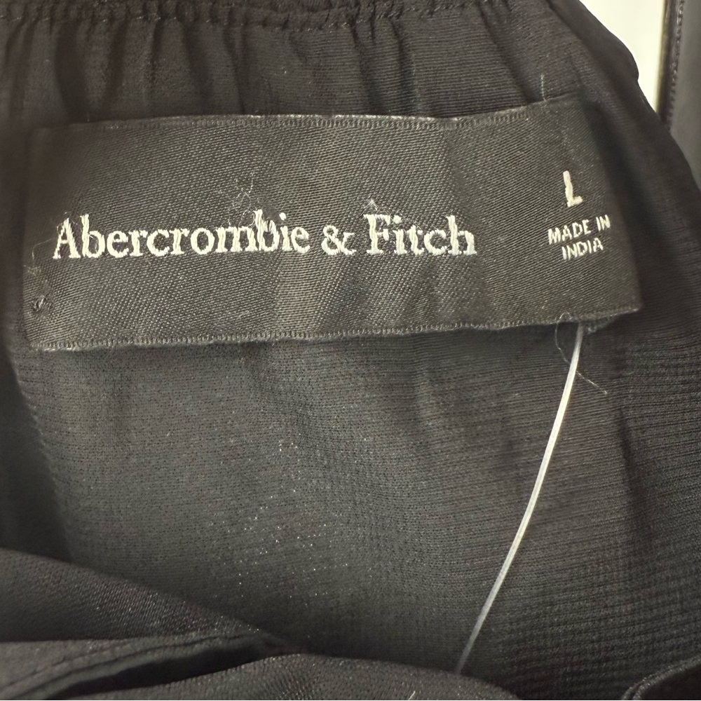 NWT Abercrombie & Fitch‎ Criss Cross Back Midi Dress in Black Size Large - Picture 6 of 11